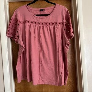 Pink Lacey sleeved blouse